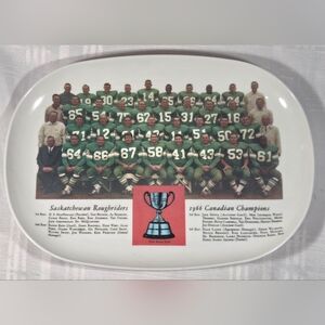 1966 Saskatchewan Roughriders Team Grey Cup Championship Plate - Green